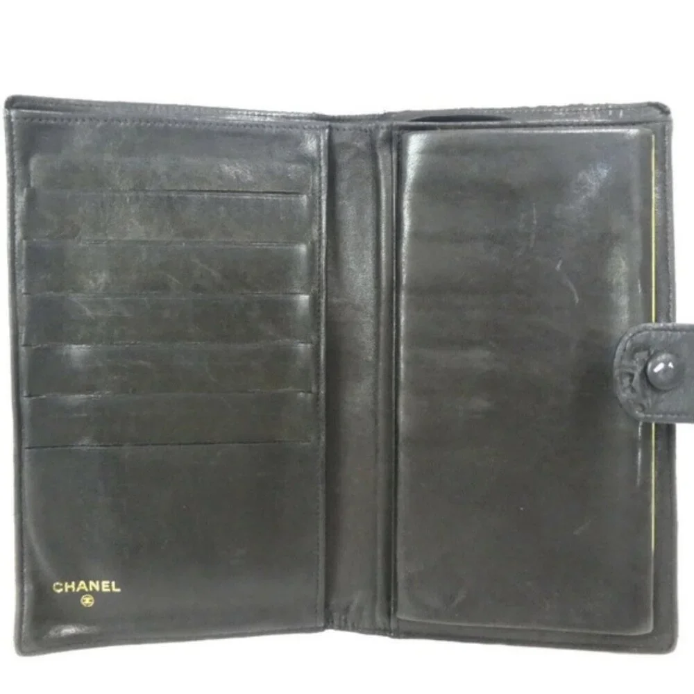 CHANEL COCO CC Long clutch leather lambskin wallet - Picture 4 of 8
